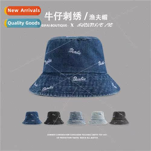 Cowboy letters fisherman hat female spring and fall outdoor