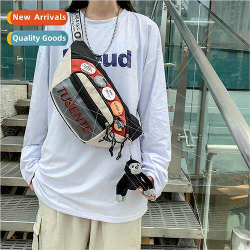 2022 new cool Korean waist bag mens sports leisure shoulder