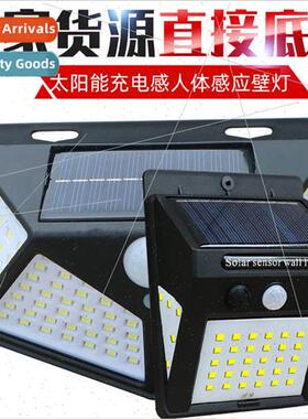 100 20 led solar rechargeable wall light cob human sensor wa