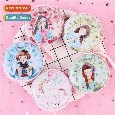 Korea coin purse New Year tinplate organizer iron round coin
