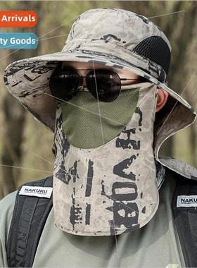 Large shawl sunscreen neck protector face visor sun hat summ