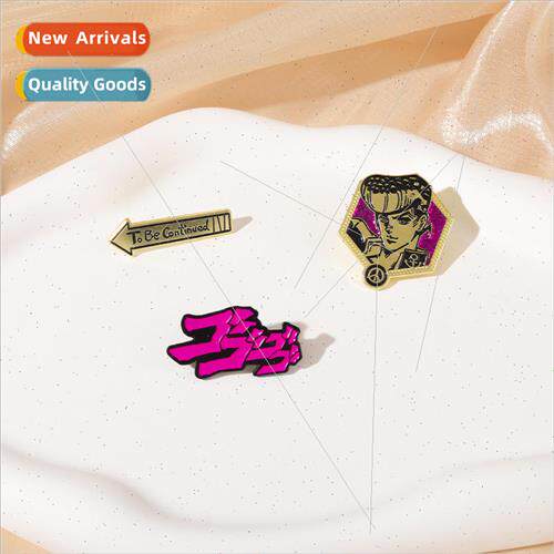 JOJO anime cartoon comics cartoon metal brooch baking paint
