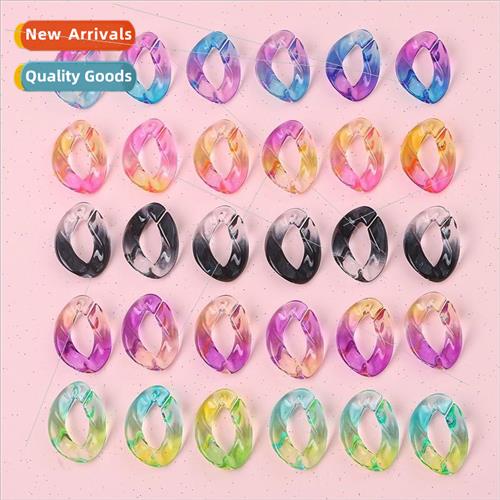 Transparent two-color gradient acrylic open chain handmade D