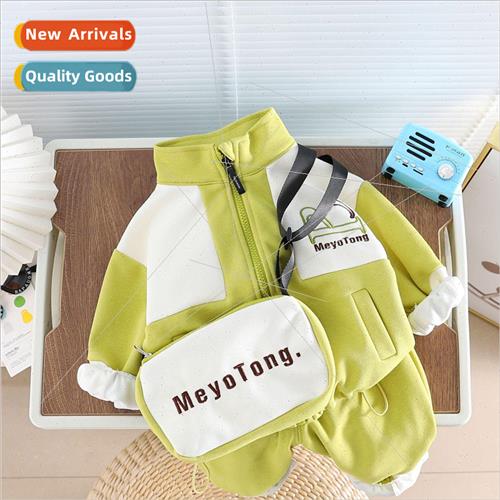 2023 Autumn new boys clothing send bag Korean boys suit long