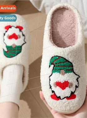 New cozy home Christmas cute cartoon dwarfs warm winter cott