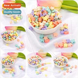straight hole loose Macaron diy acrylic beads handmade color