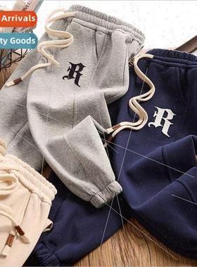 Childrens casual pants 2023 new boys and girls fried set swe