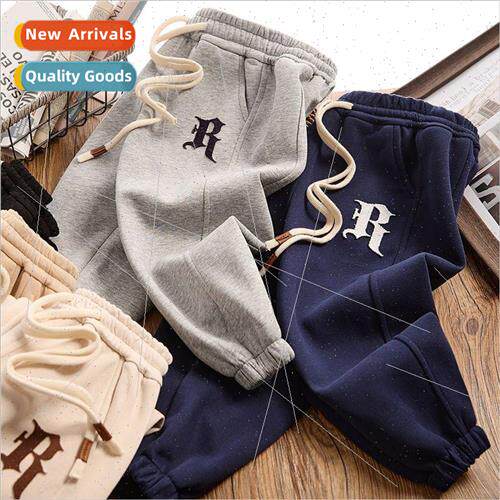 Childrens casual pants 2023 new boys and girls fried set swe