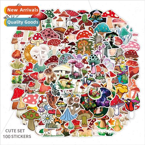 100 Plant Mushroom Doodle s Waterproof ggage Laptop Skateboa