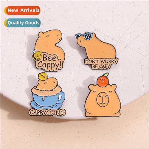 Cute animal brooch guinea pig orange winter clothing accesso