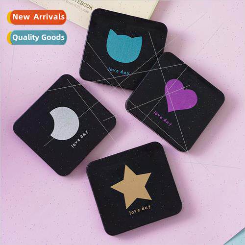 Double-sided folding small mirror portable mini cute makeup