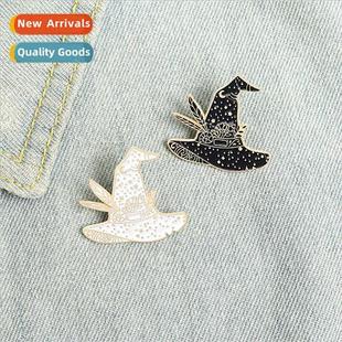 design witch hat Cartoon alloy monotone shape brooc creative