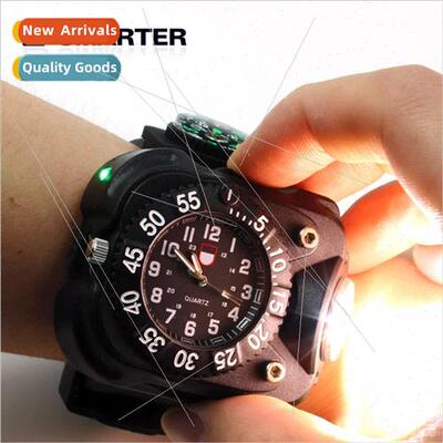 Outdoor LED wrist light hand-worn flashlight wristwatch watc
