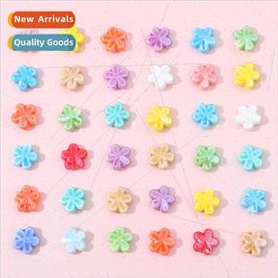 petal flower beads halo ceramic five chubby Color pattern