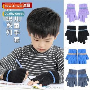 gloves split girls knitted and wool boys Childrens finger