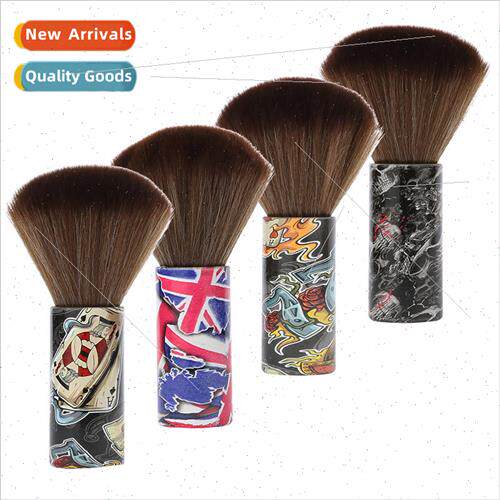 Printed Solid Wood Fiber Hair Sweeping Brush Salon Barber Sw