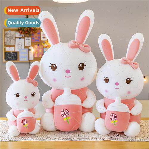 New cute bottle rabbit plush toys four-side bomb cartoon bow