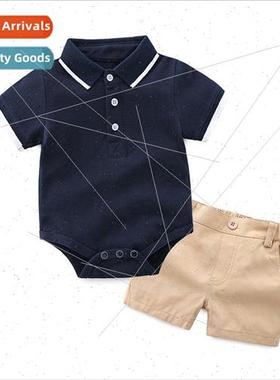 Childrens short-sleeved boys Polo Infant and toddler crawlin