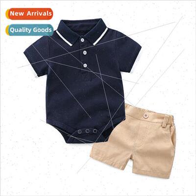 Childrens short-sleeved boys Polo Infant and toddler crawlin