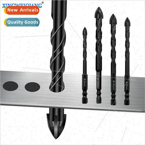 Double fluted four-flute Phillips drill hexagonal shank spir