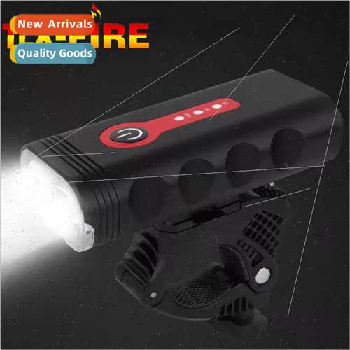 Bicycle high brightness headlight rechargeable TYPE-C mounta
