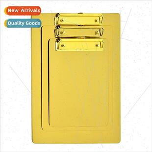 Golden Writing Board Clip Scandinavian A4 Metal File Notepad