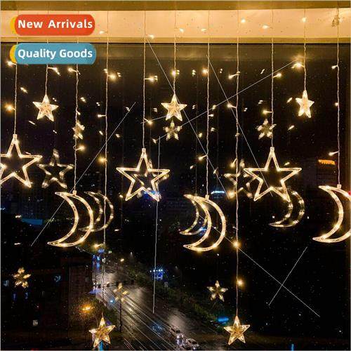 LED stars and moon curtain lights color lights wireless home