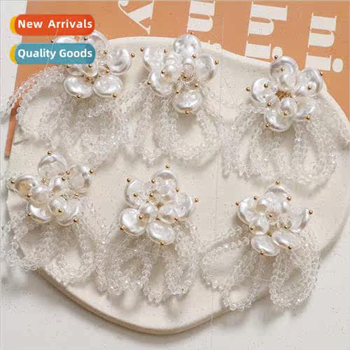 Japan and Korea super fairy crystal pearl tassel flowers diy
