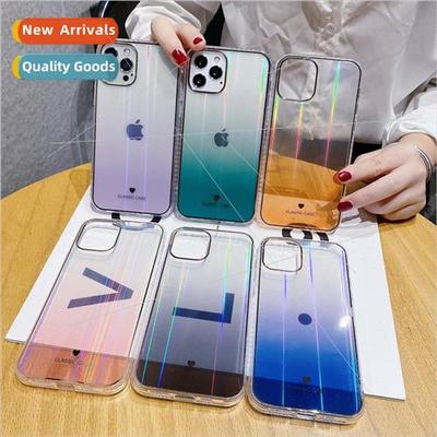 Laser aurora 适用 Apple 12 phone case gradient glitter iPhon