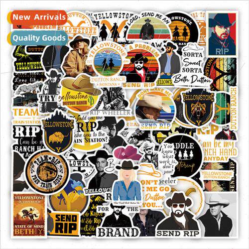 50 pcs of American drama yellowstone stickers personalized d