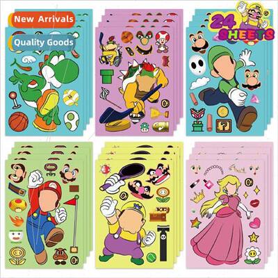 Cartoon Stickers 24 DIY Party Supplies Make Your Own Sticker