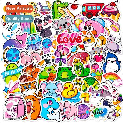 50 healing small fresh mix and match cartoon stickers childr