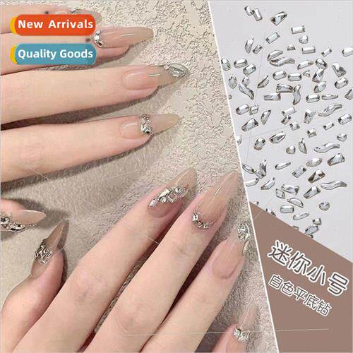 Small manicure flat bottom shaped diamond super flash k9 cry