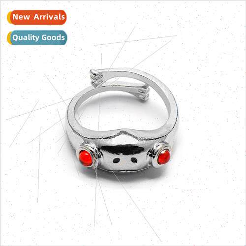 Vintage Frog Ring Red Eyes Frog Prince Ring Opening Adjustab