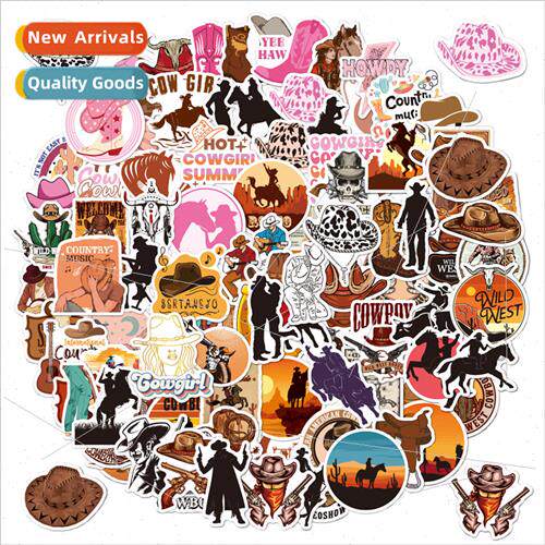 Cowboy Stickers 100 American West Country Style Skateboard T