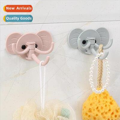Elephant wall adhesive hooks wall mounted sticky hooks kitch