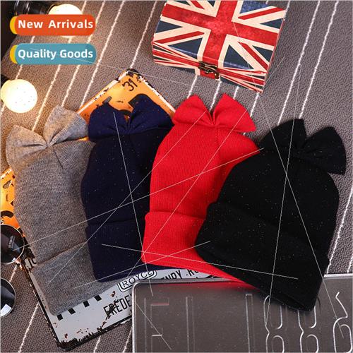 2019 Korean  of the new bow hat wool cap fall and winter fas