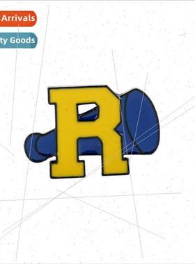 Film and TV s Riverdale letter R logo brooch cartoon oil dro