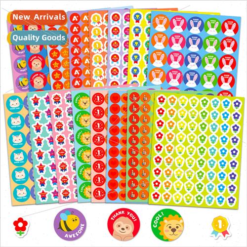 16pcs/pack children reward stickers students fun answer kind