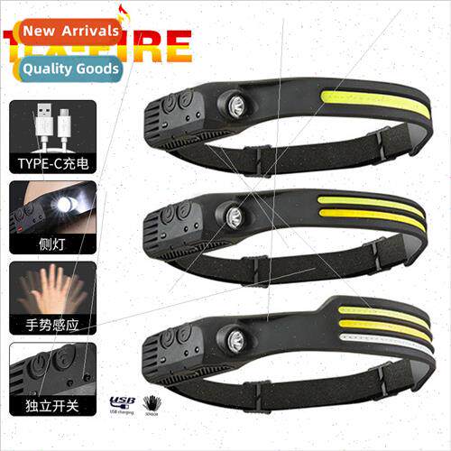 New silicone headlamp LED mini multi-function waving sensor
