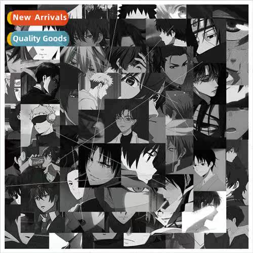 56 Gray Department of anime male head doodle stickers luggag