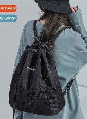 Drawstring Men  ins Backpack Sports Casual Male Multifunctio