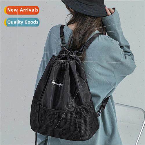 Drawstring Men  ins Backpack Sports Casual Male Multifunctio