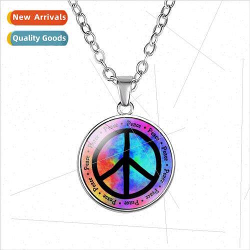Anti-War Peace gn Necklace mple Personalized Geometric Penda