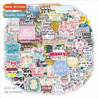 100 inspirational text statements graffiti stickers  cup sta
