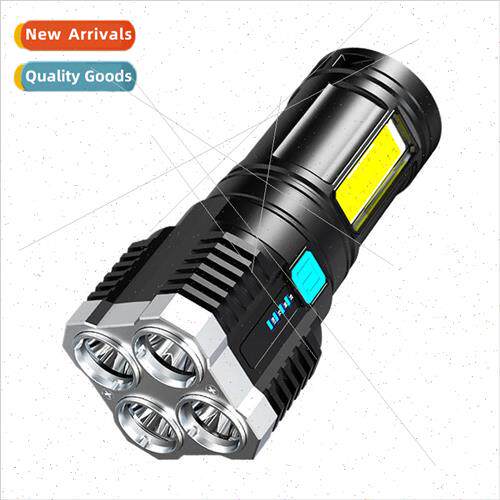 4 beads led multi-function strong light flashlight COB side