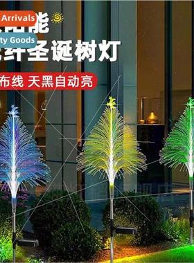 Outdoor Solar Christmas Tree ghts Stainless Steel Fiber Opti