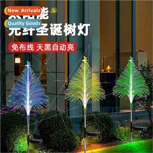 Outdoor Solar Christmas Tree ghts Stainless Steel Fiber Opti