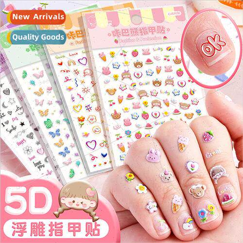 Ka Ba Bear ins decorative small pattern nail stickers cartoo