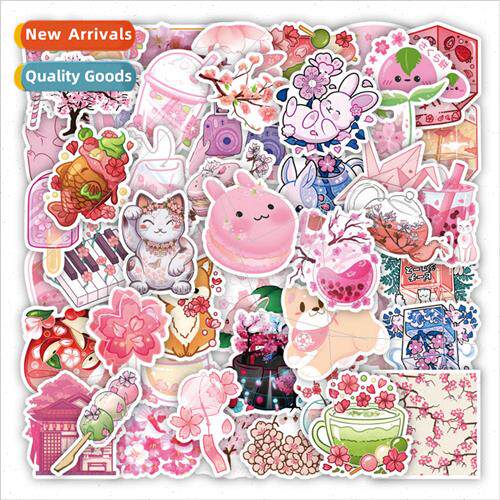 50 purple cherry blossom stickers cute pink animals decorati